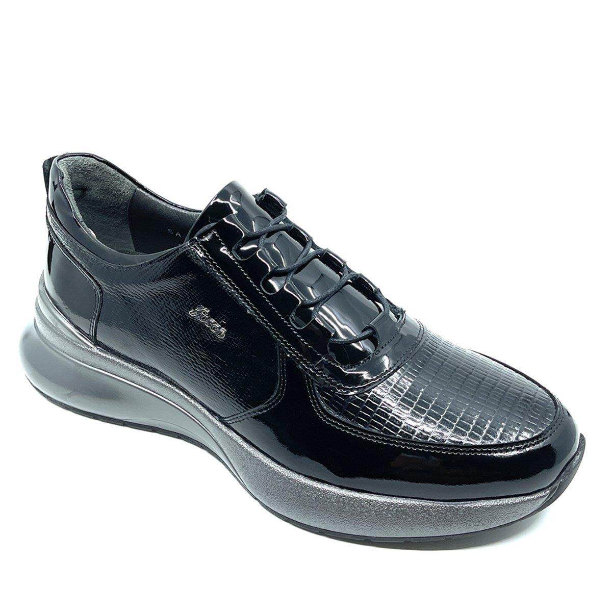 Fosco Siyah Rugan Hakiki Deri Erkek Sneaker Spor Ayakkabı 2553 305 739