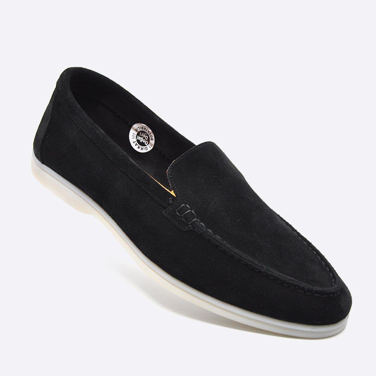 Fosco Süet Deri Yazlık Loafer Erkek Ayakkabı Siyah 9874 110