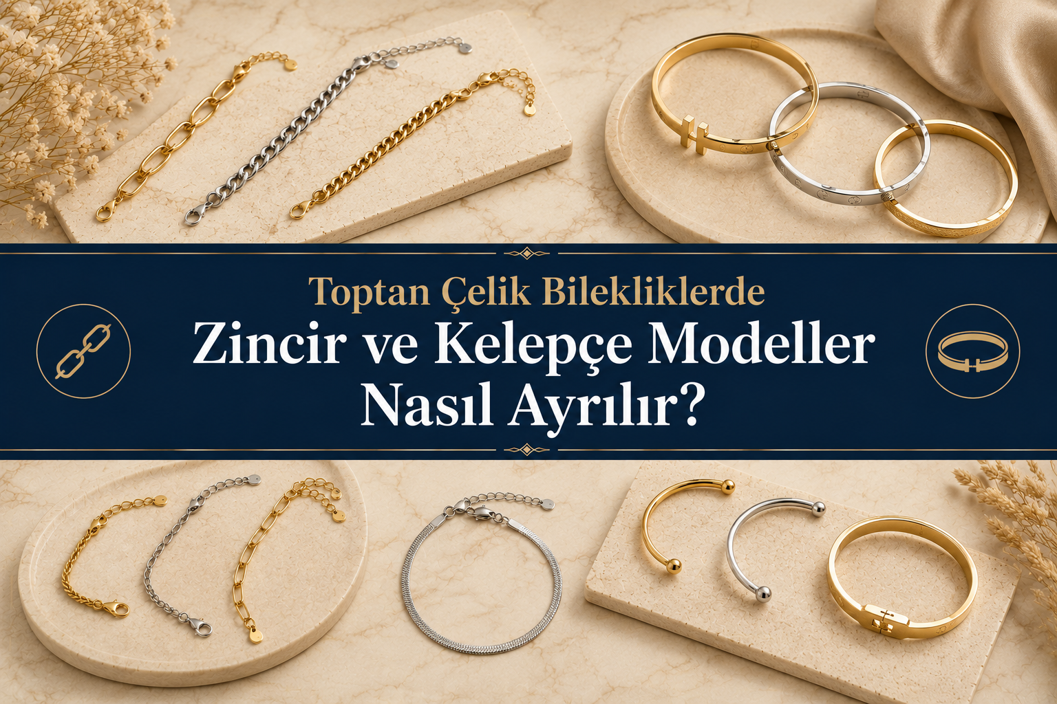 Toptan Çelik Bilekliklerde Zincir ve Kelepçe Modeller Nasıl Ayrılır?