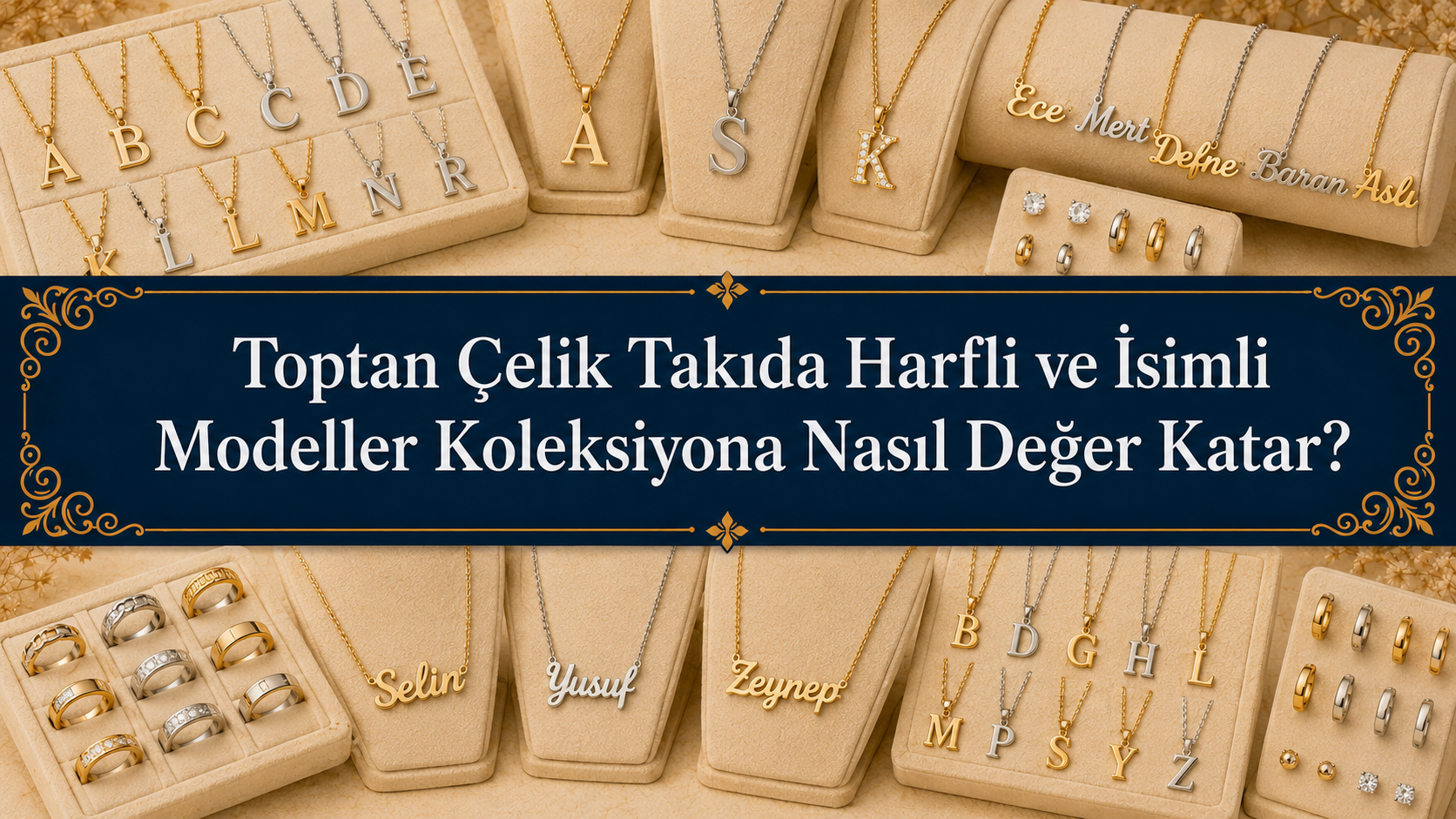 Toptan Çelik Takıda Harfli ve İsimli Modeller Koleksiyona Nasıl Değer Katar?