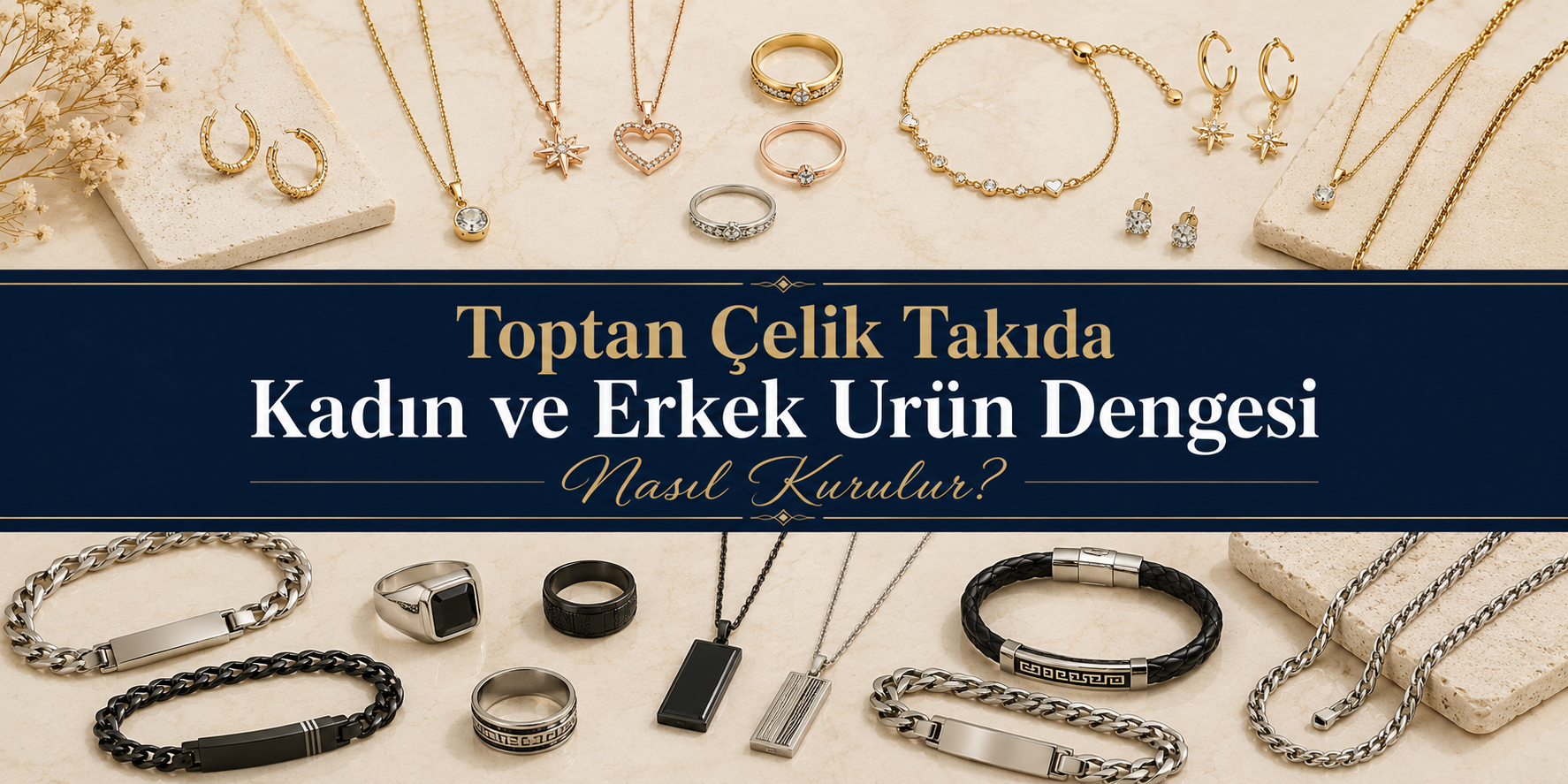 Toptan Çelik Takıda Kadın ve Erkek Ürün Dengesi Nasıl Kurulur?