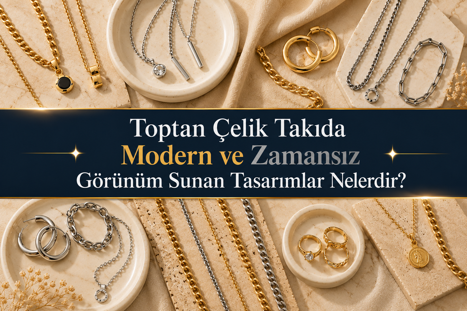Toptan Çelik Takıda Modern ve Zamansız Görünüm Sunan Tasarımlar Nelerdir?