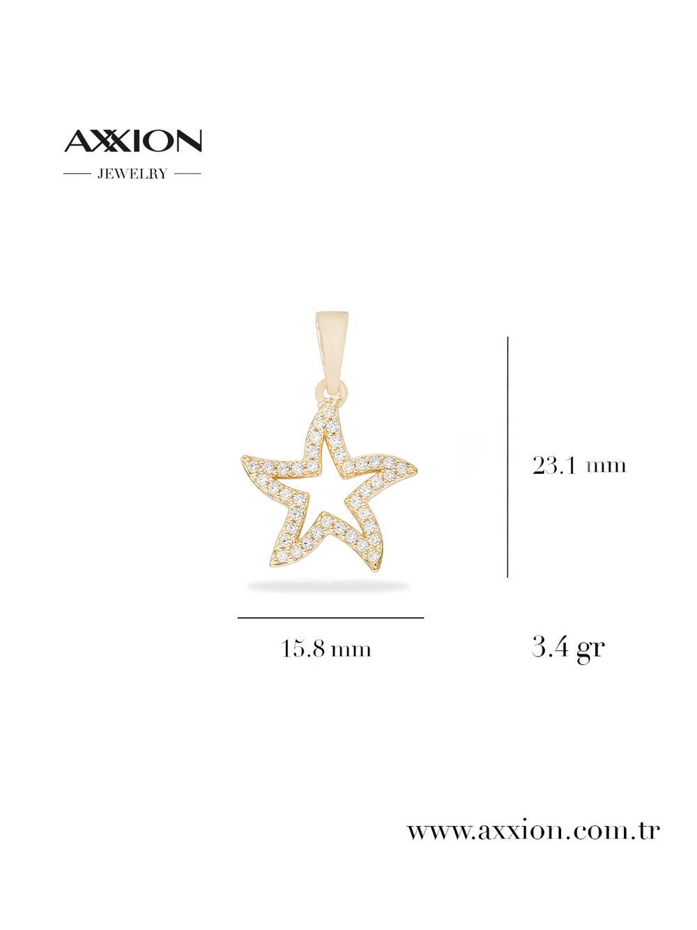 AXXION 14K Kolye Ucu GOLD