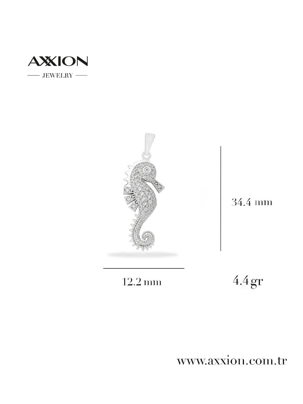 AXXION 14K Kolye Ucu SILVER