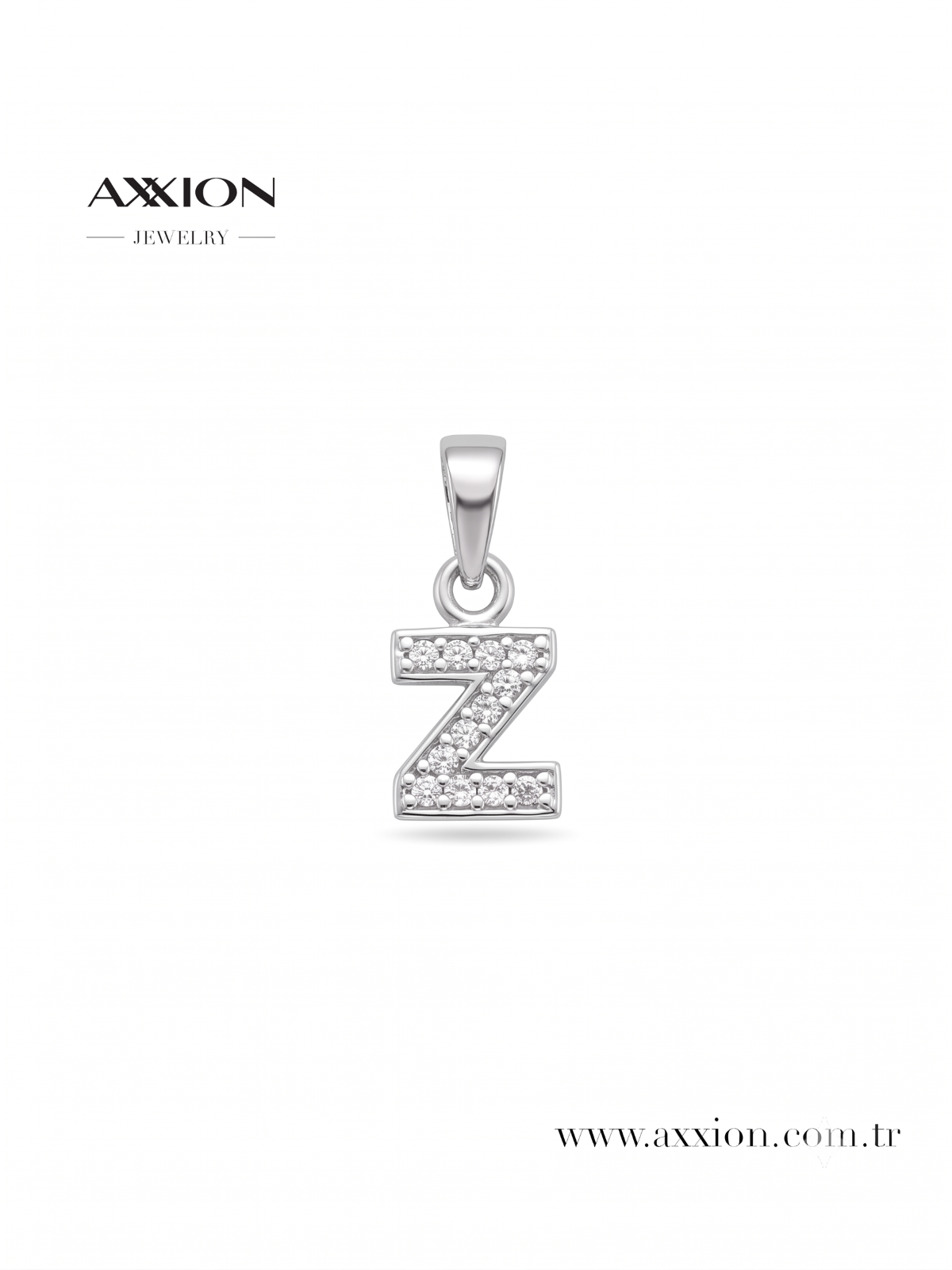 AXXION Harf Kolye Ucu SILVER