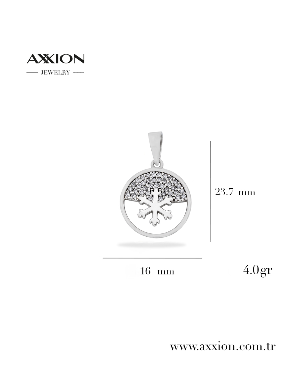 AXXION 14K Kolye Ucu SILVER