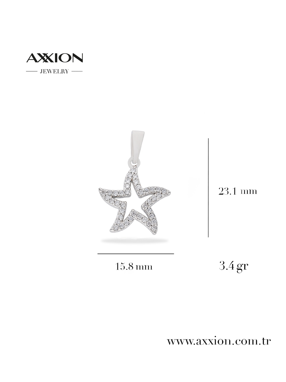 AXXION 14K Kolye Ucu SILVER