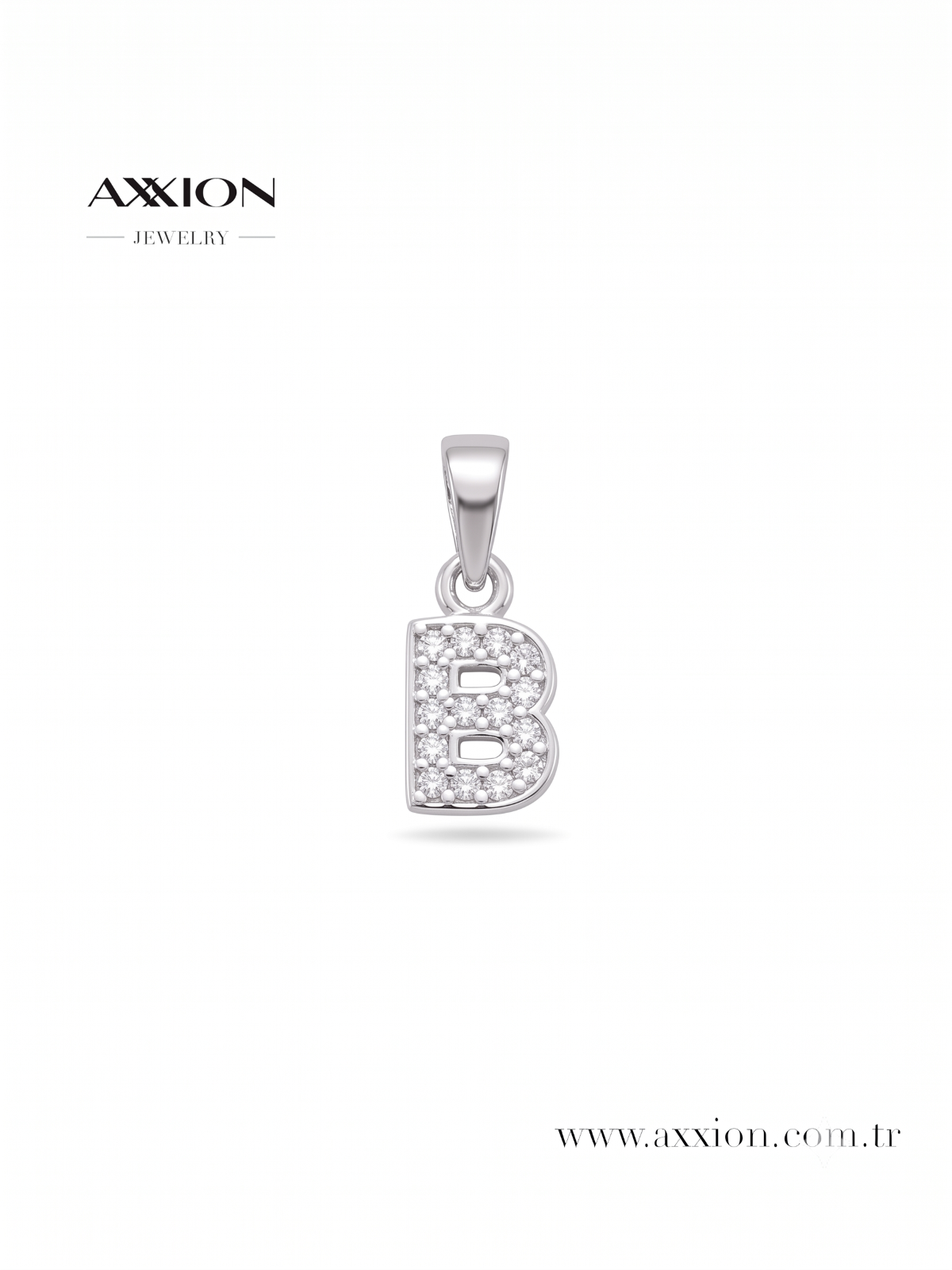 AXXION Harf Kolye Ucu SILVER