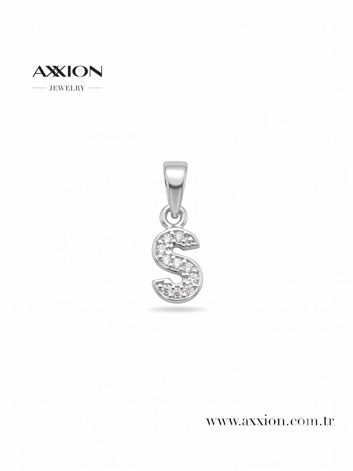 AXXION Harf Kolye Ucu SILVER
