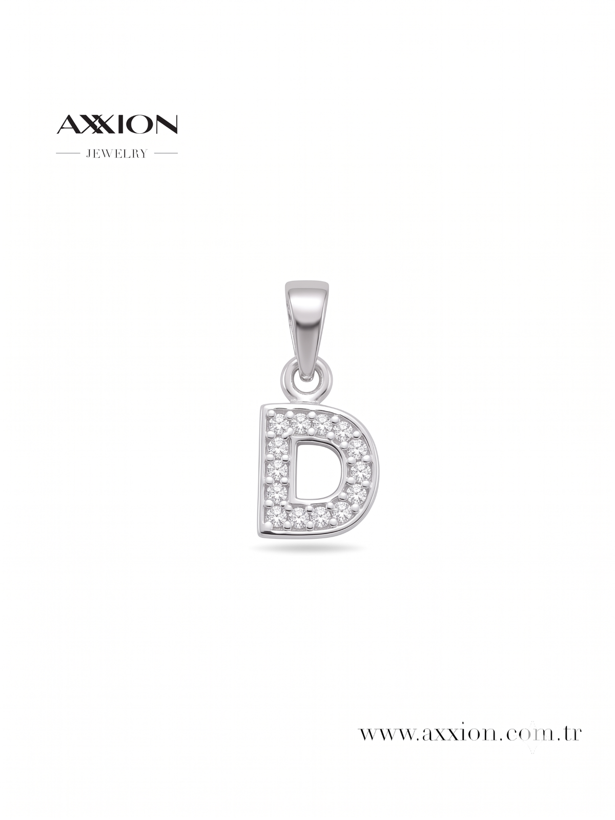 AXXION Harf Kolye Ucu SILVER