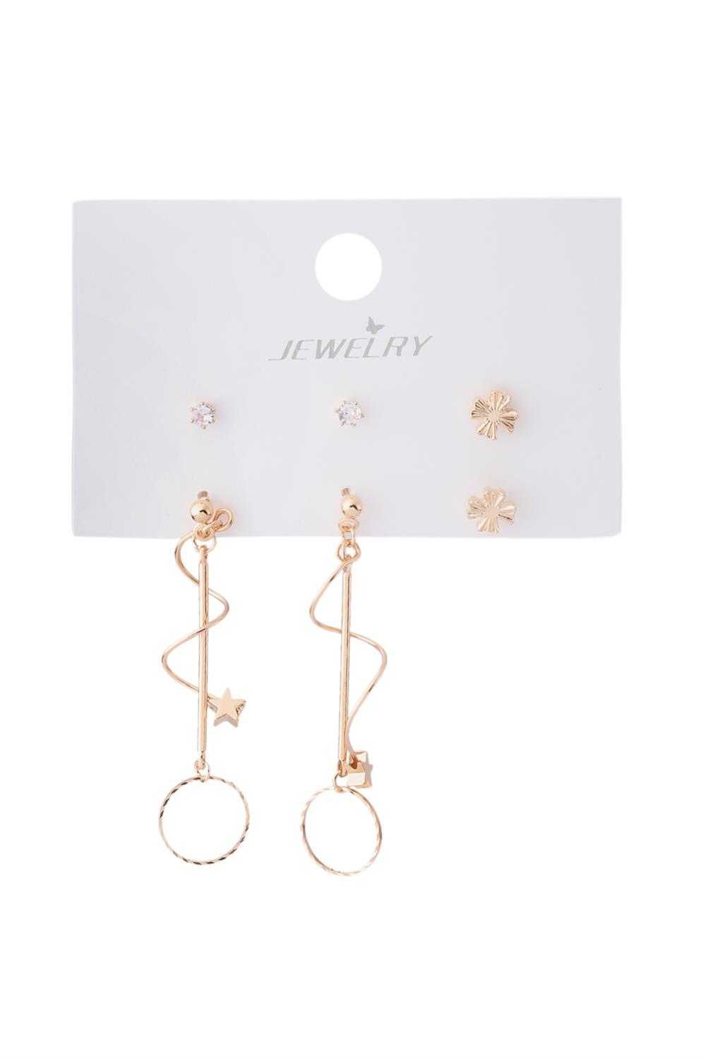 Bijuteri Set Küpe Gold