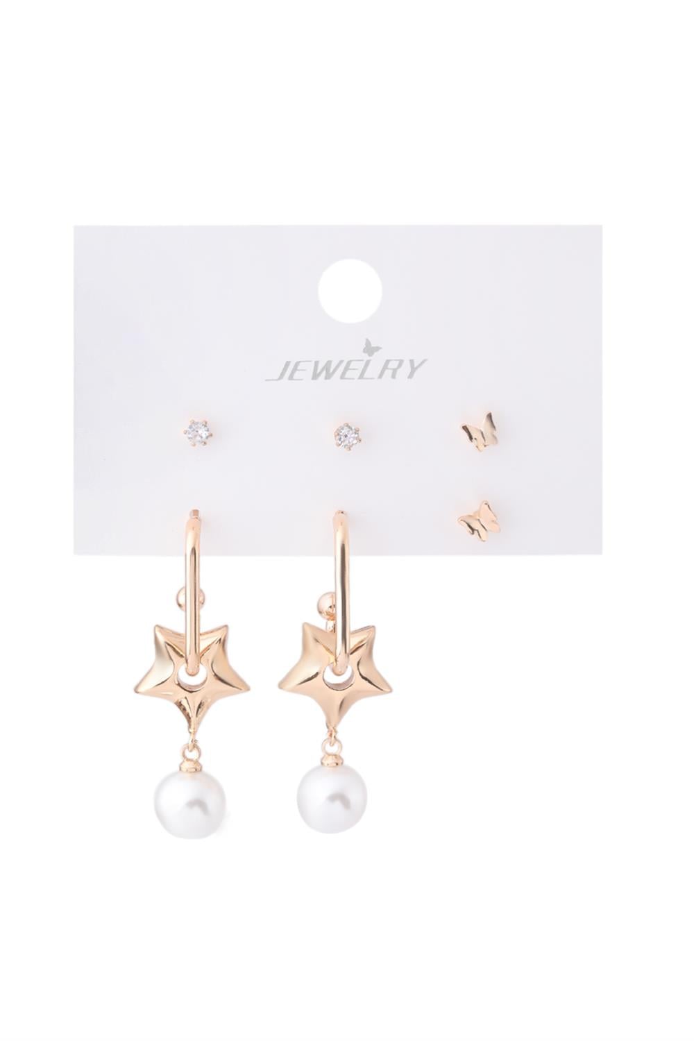 Bijuteri Set Küpe Gold