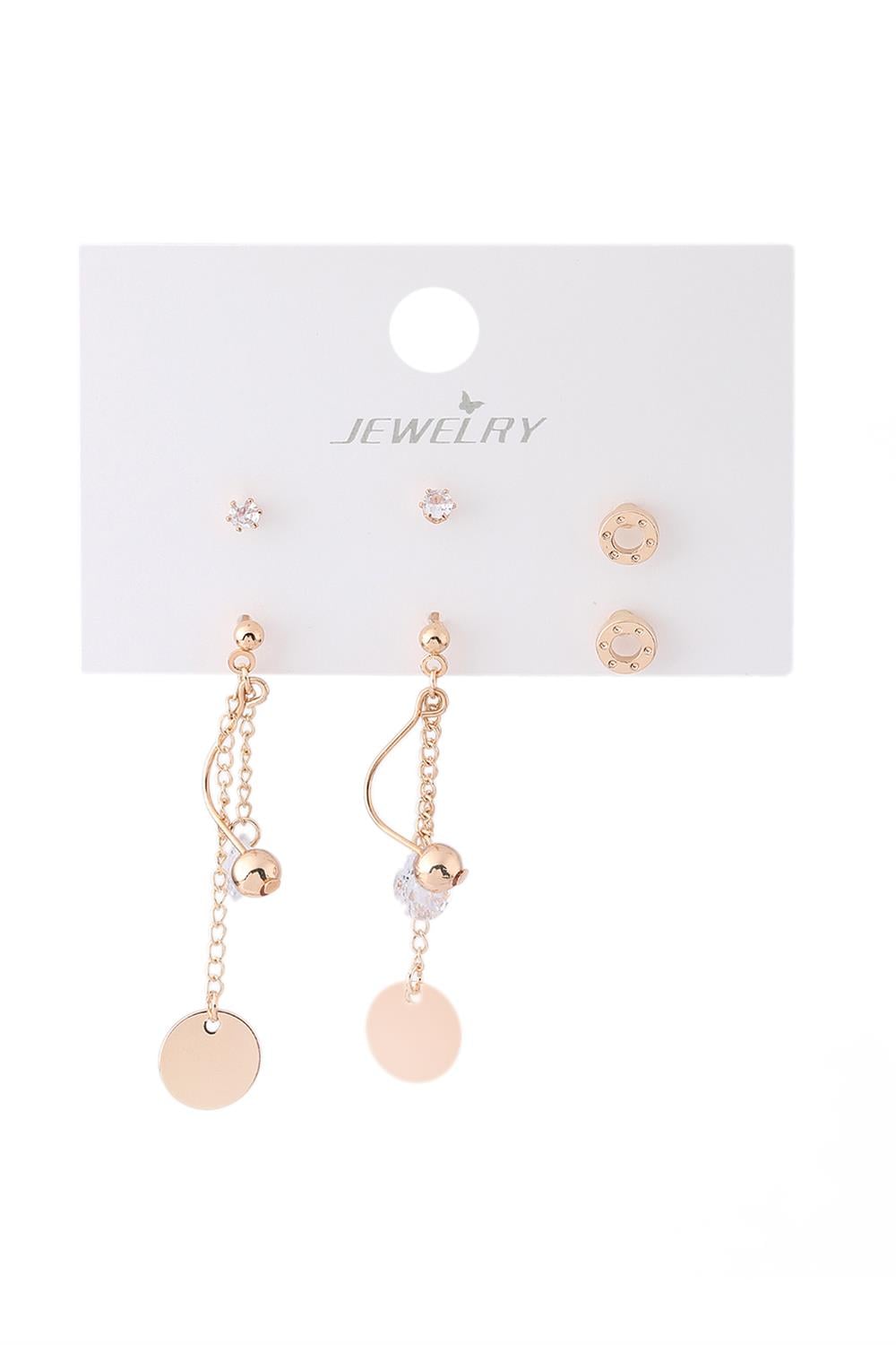 Bijuteri Set Küpe Gold