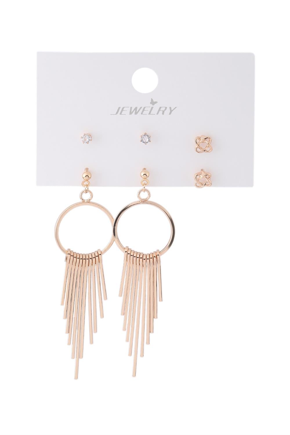 Bijuteri Set Küpe Gold