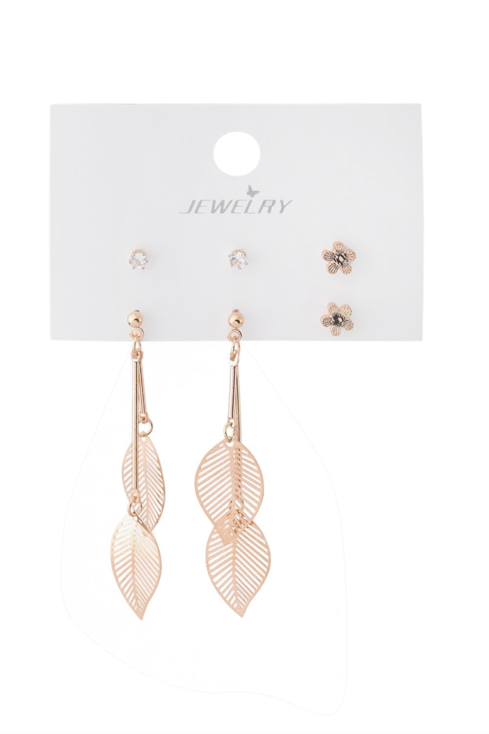 Bijuteri Set Küpe Gold
