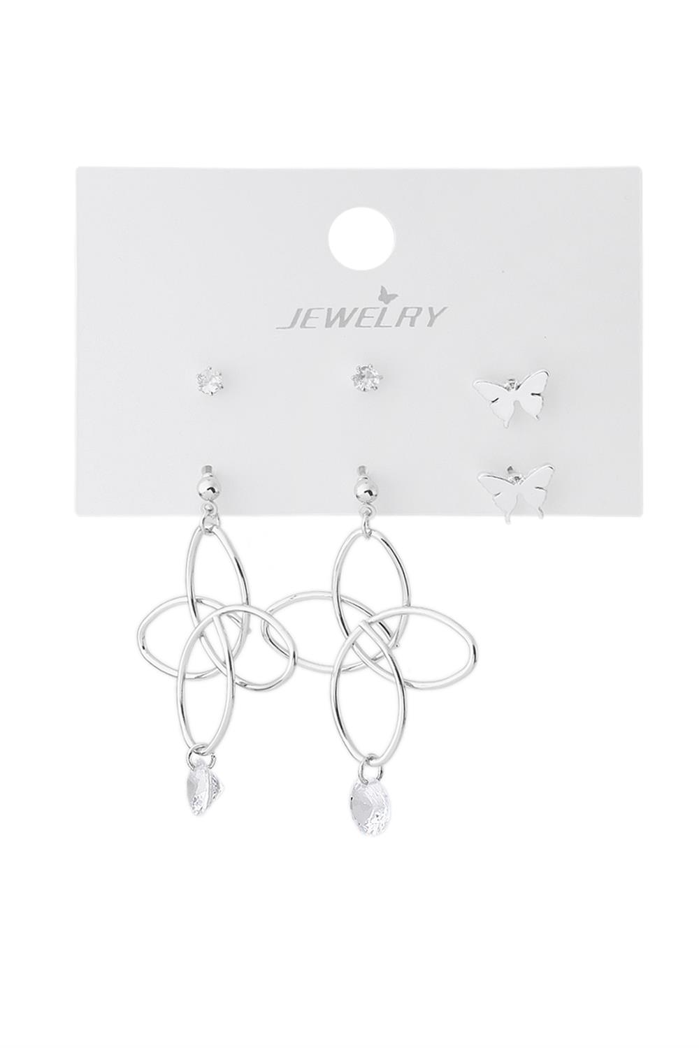Bijuteri Set Küpe Silver