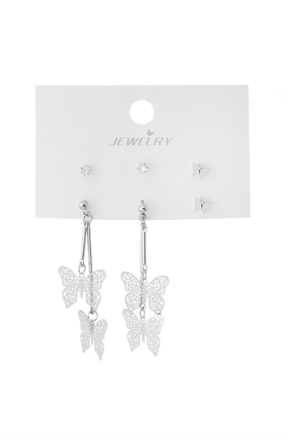 Bijuteri Set Küpe Silver