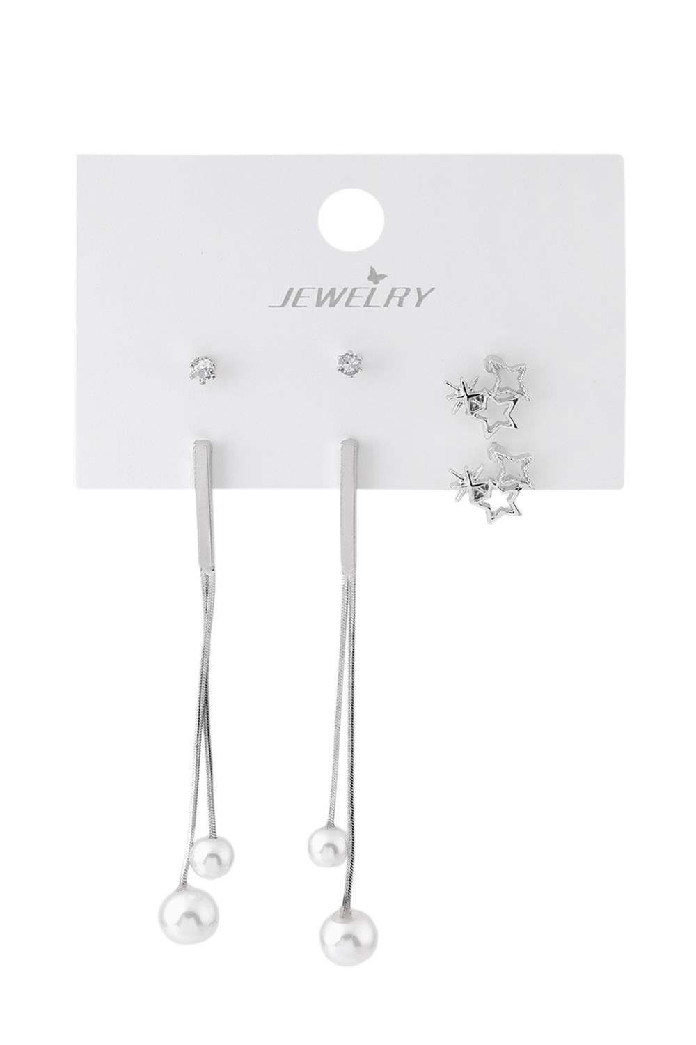 Bijuteri Set Küpe Silver