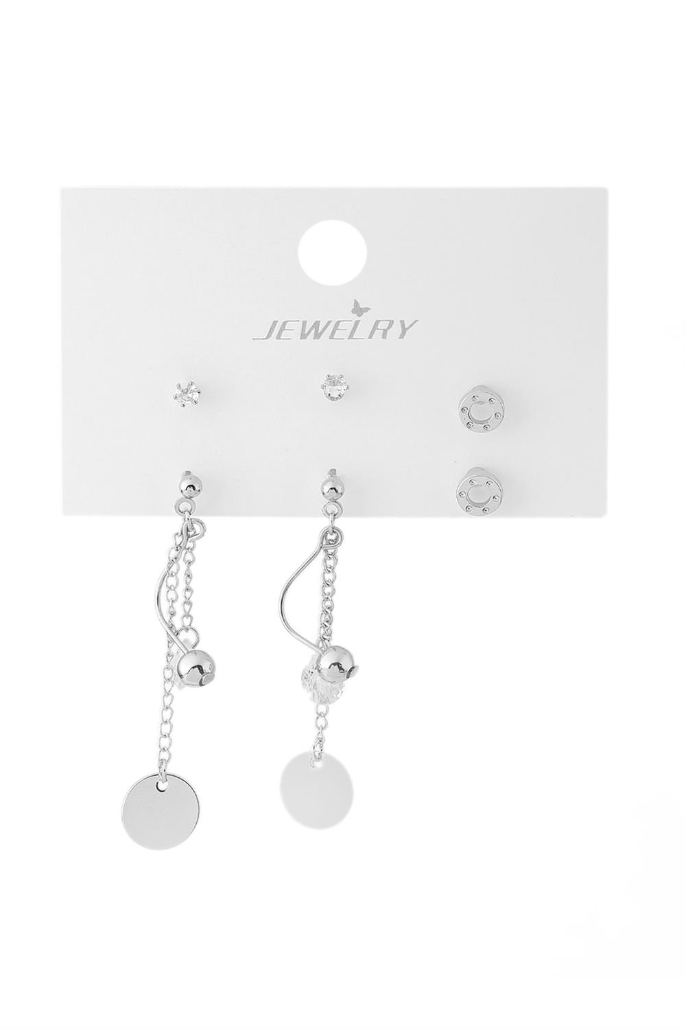 Bijuteri Set Küpe Silver