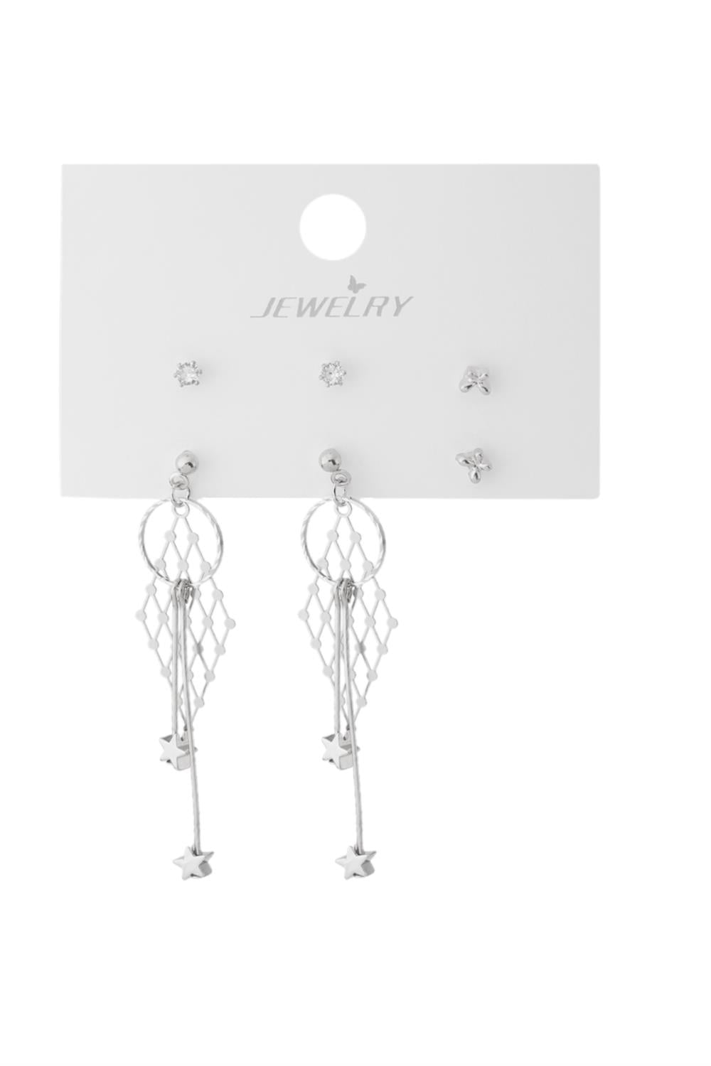 Bijuteri Set Küpe Silver