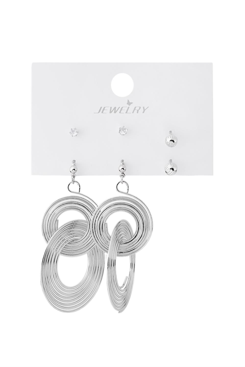 Bijuteri Set Küpe Silver