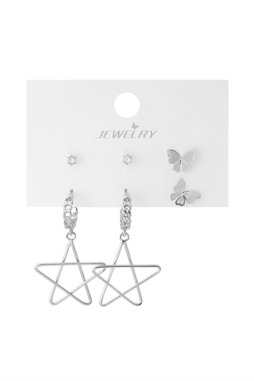 Bijuteri Set Küpe Silver