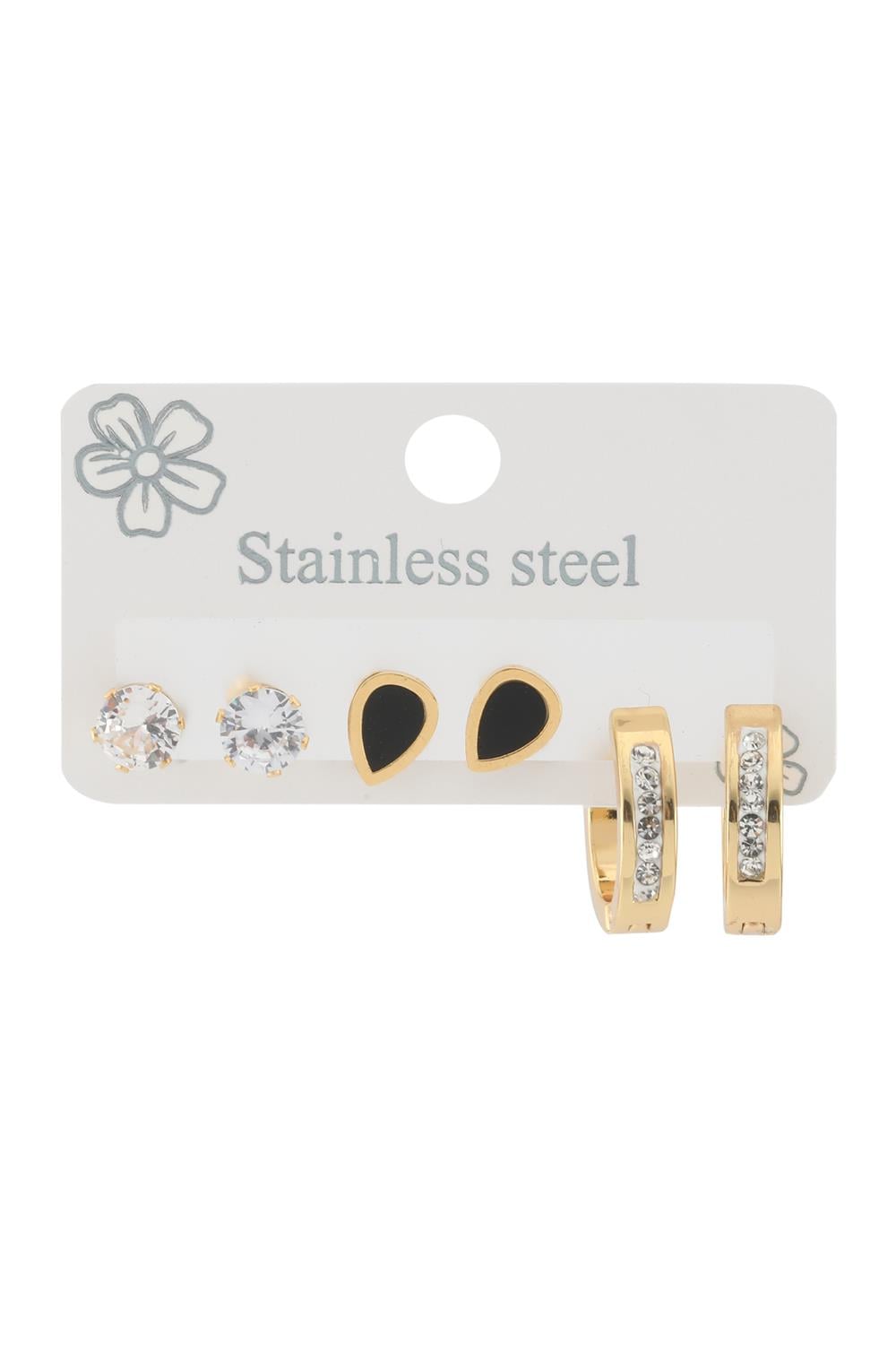 Çelik Altılı Küpe Gold