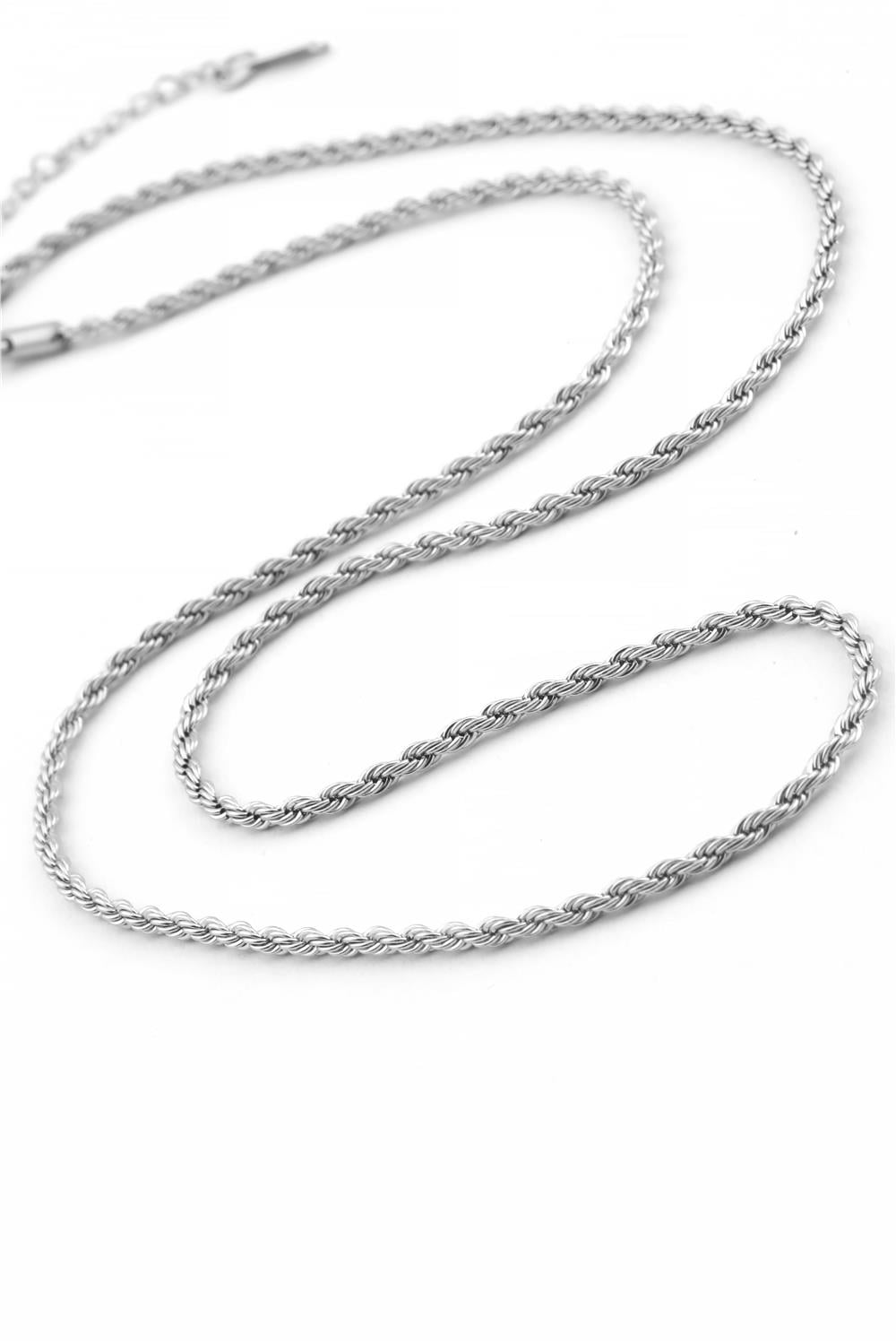 Çelik Burgu Kolye SILVER 60cm 3 mm