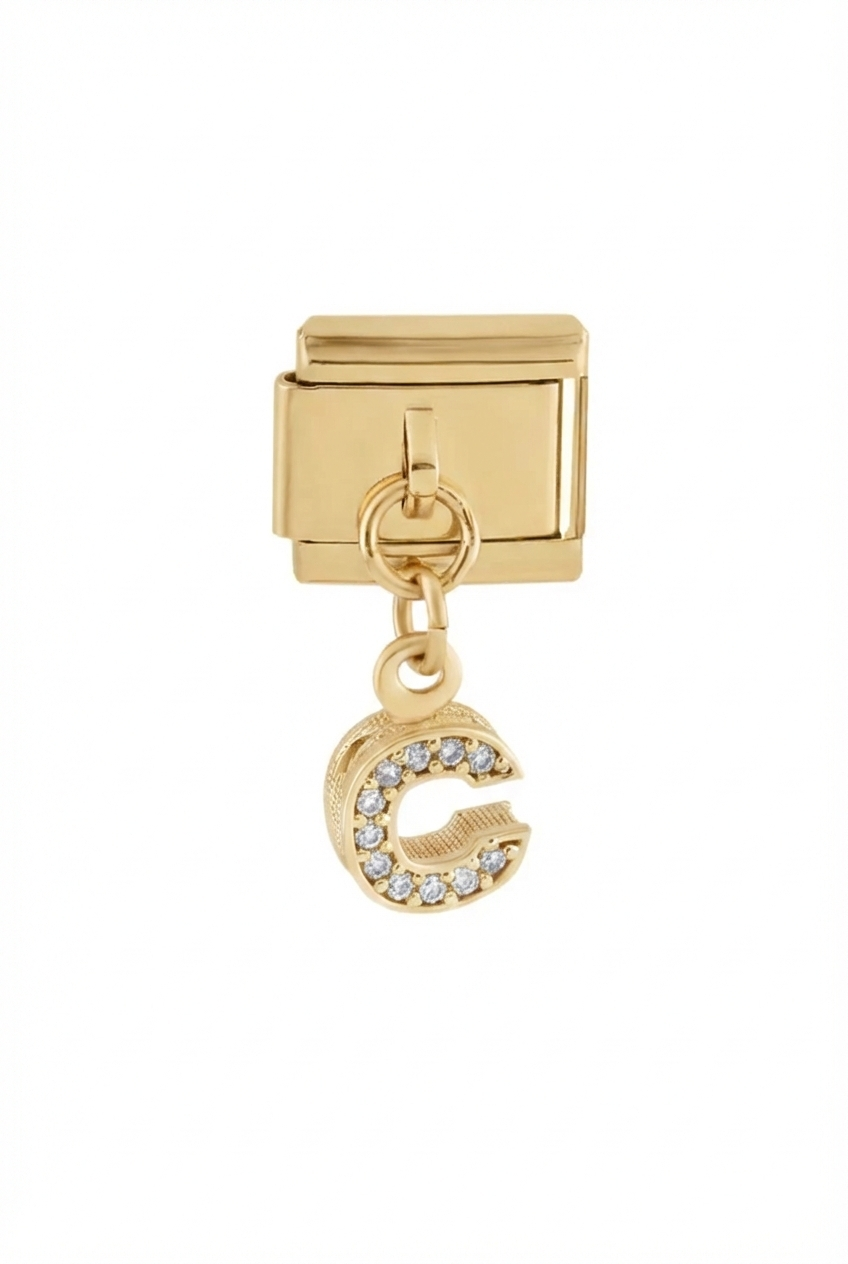 Çelik Harf Charm GOLD