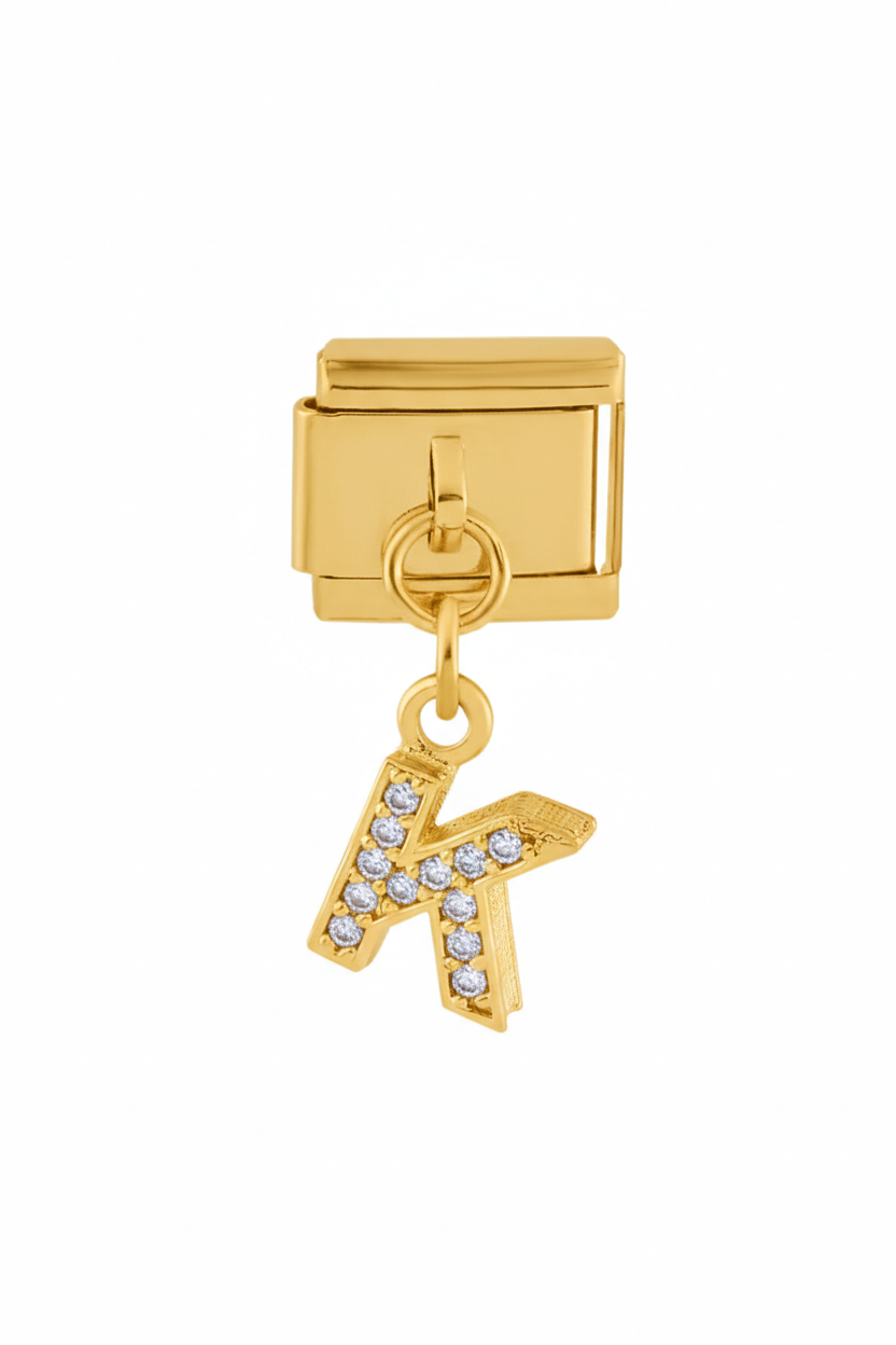 Çelik Harf Charm GOLD