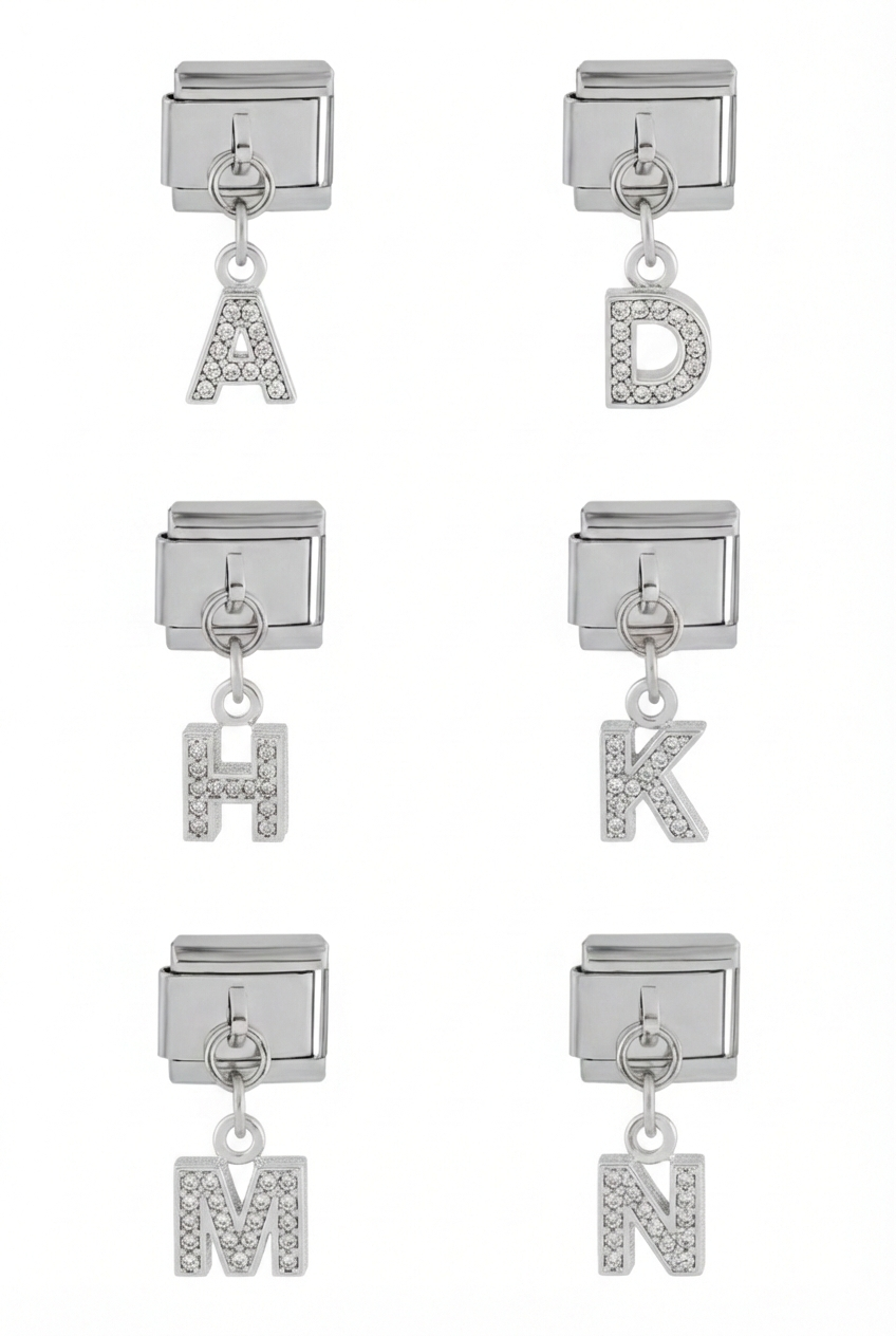 Çelik Harf Charm SILVER