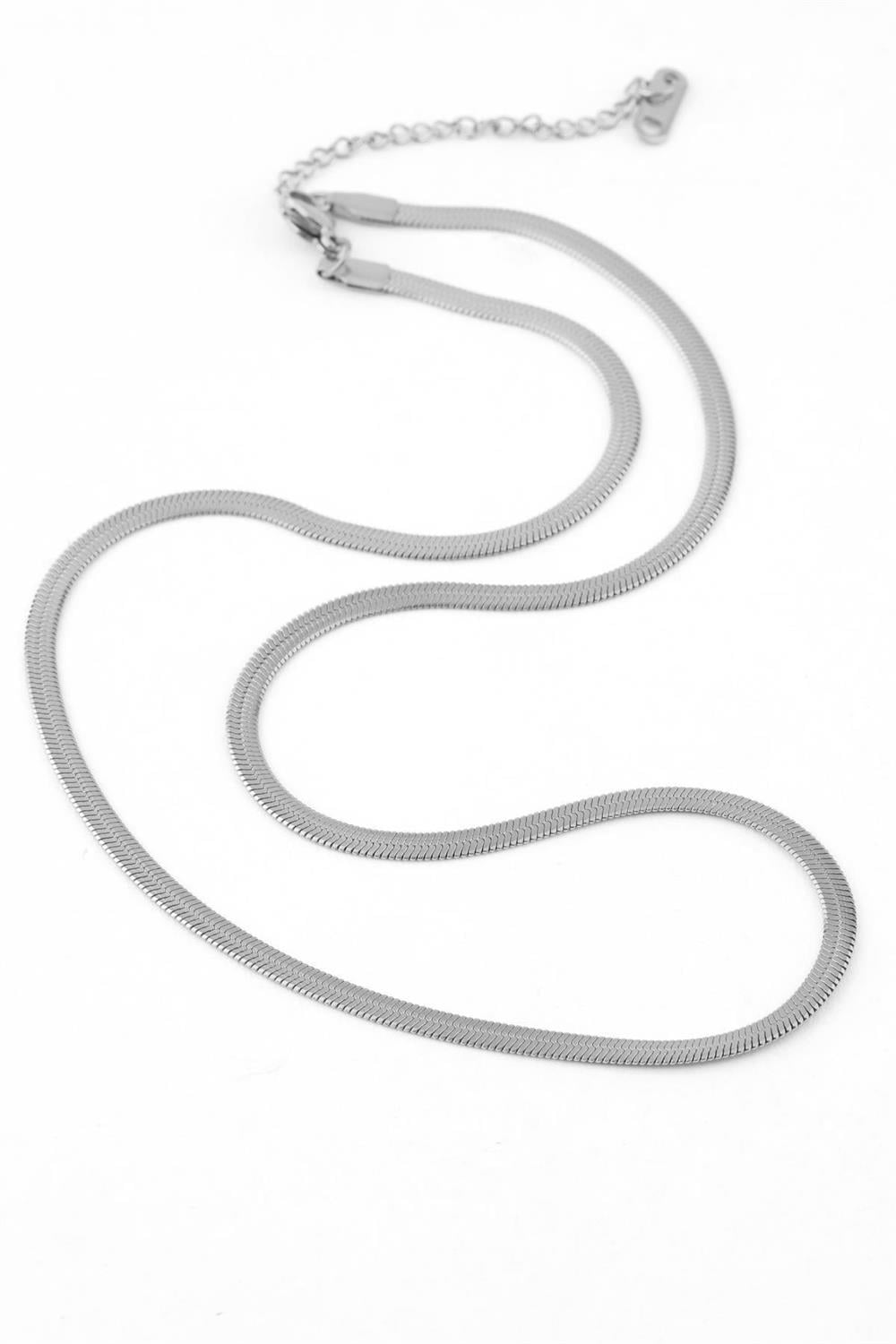Çelik İtalyan Kolye 45cm SILVER