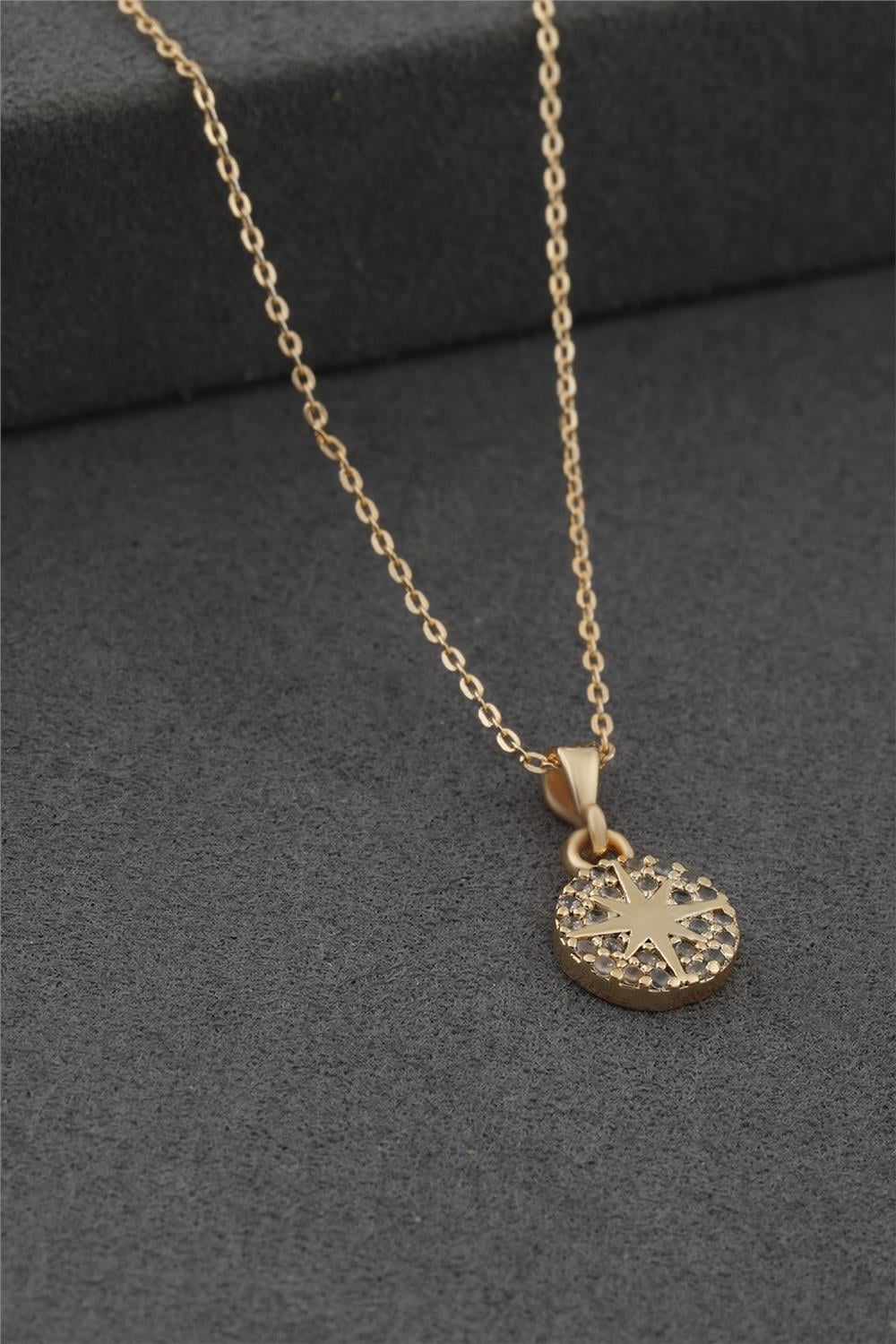 Zirkon Kolye GOLD 45 cm