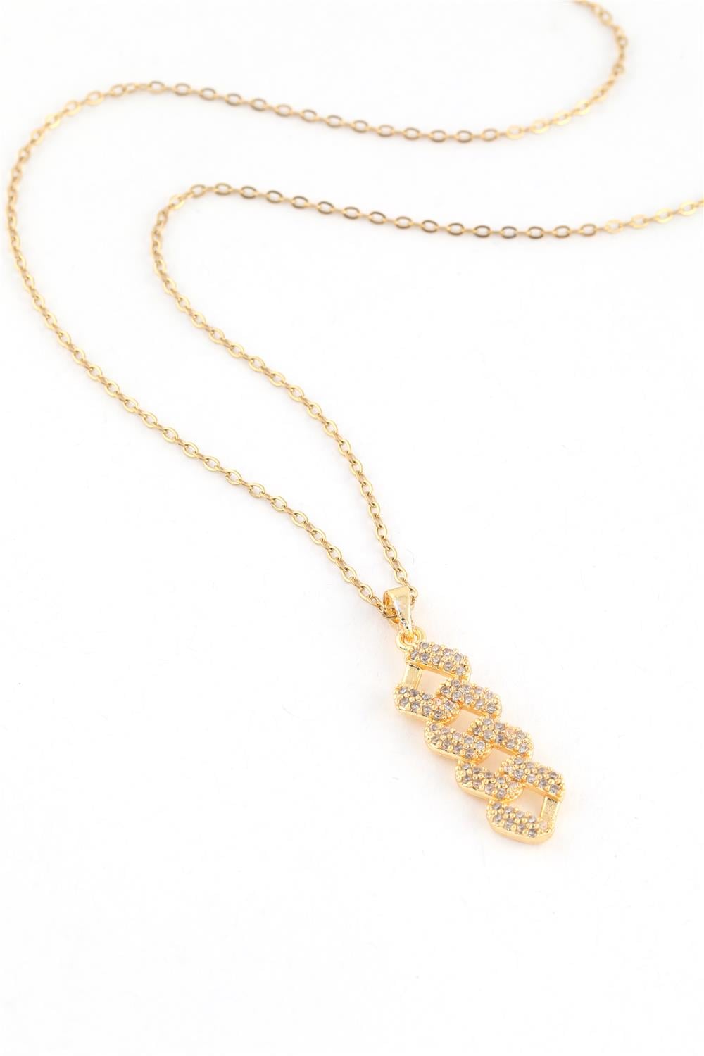 Çelik Kolye Gold 45cm