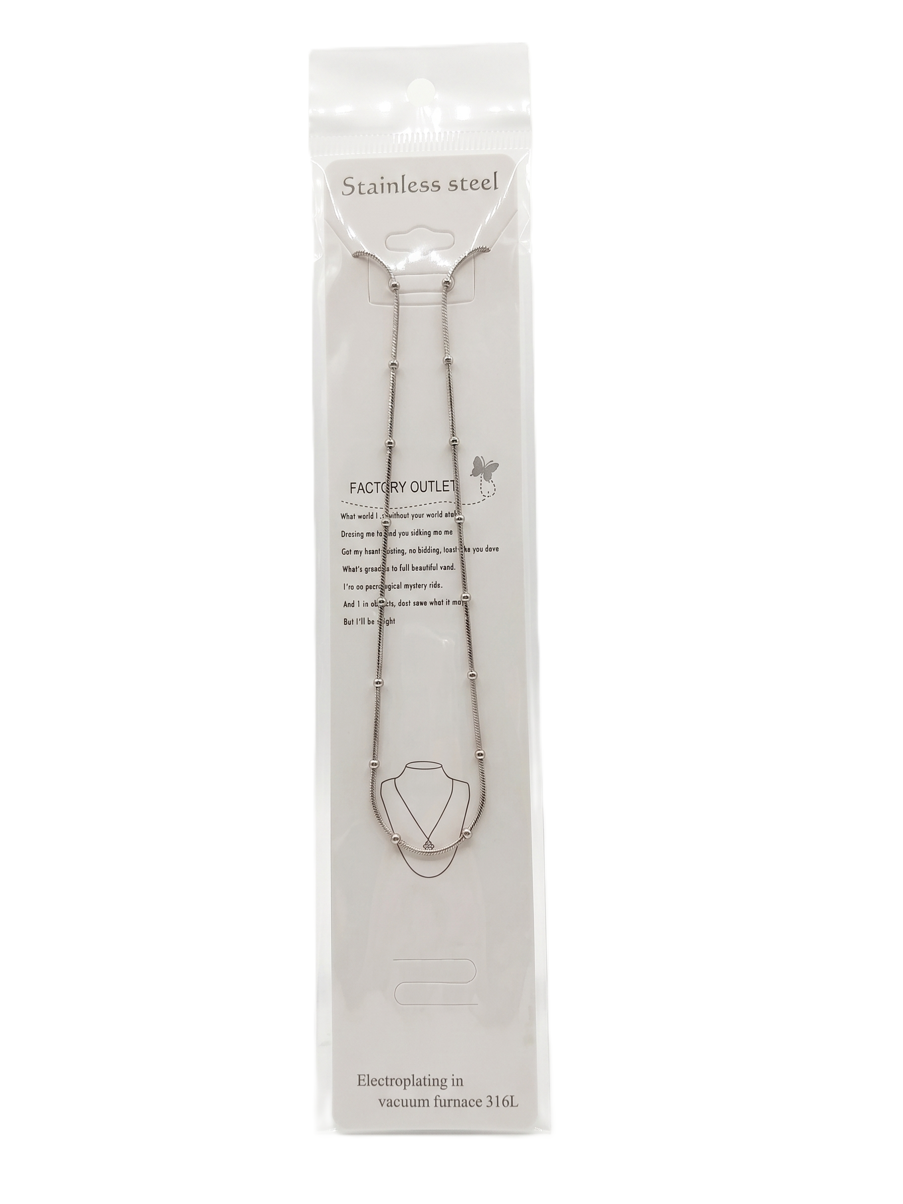 Çelik Kolye SILVER 45cm