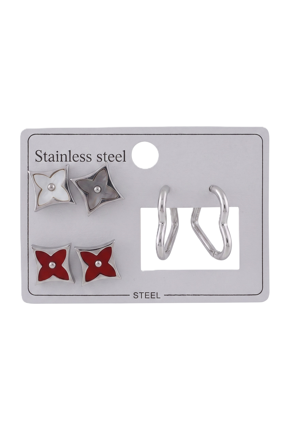 Çelik Set Küpe SILVER