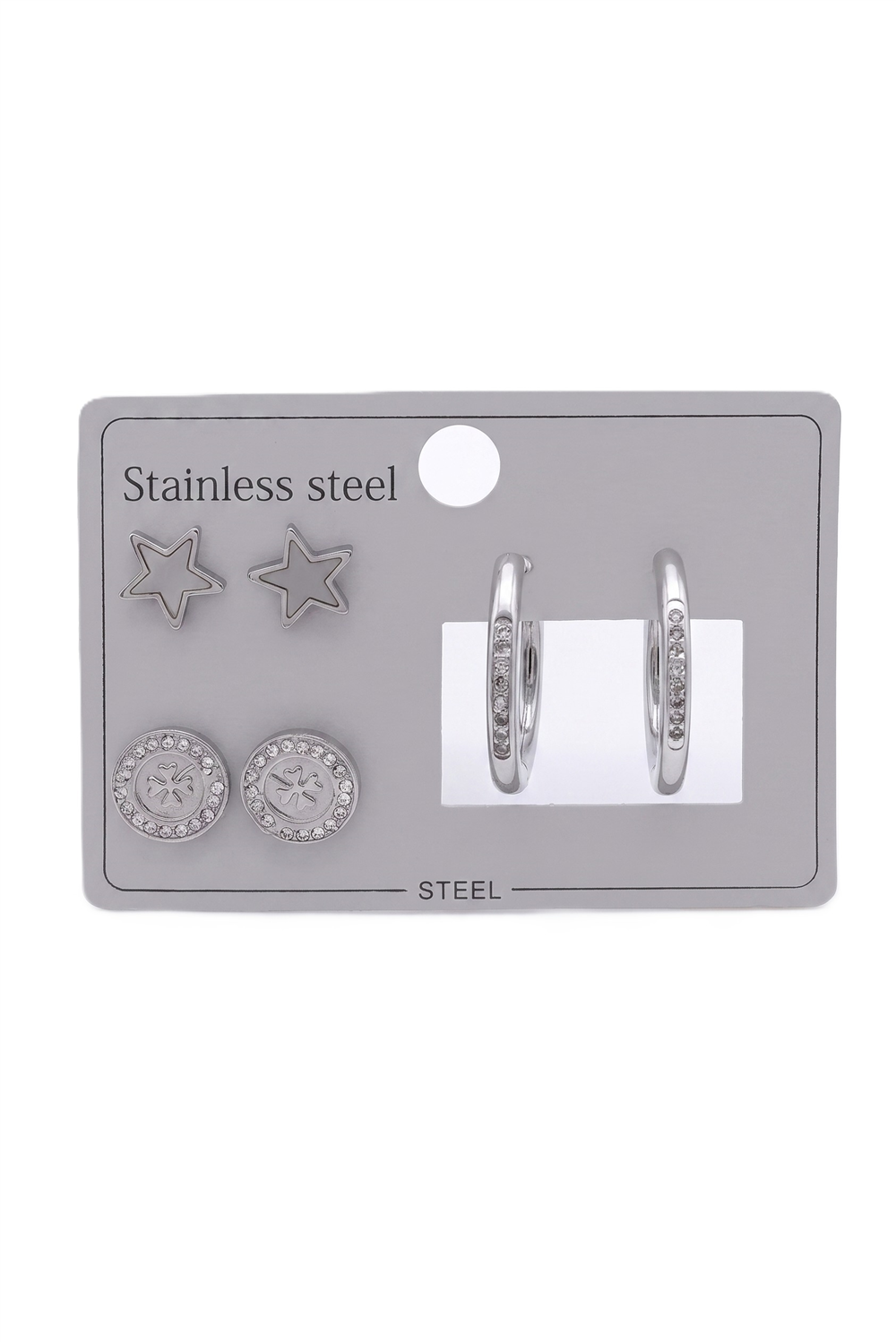 Çelik Set Küpe SILVER