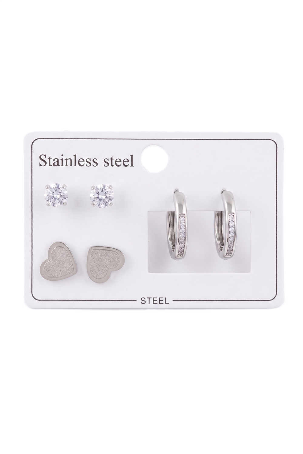 Çelik Set Küpe SILVER
