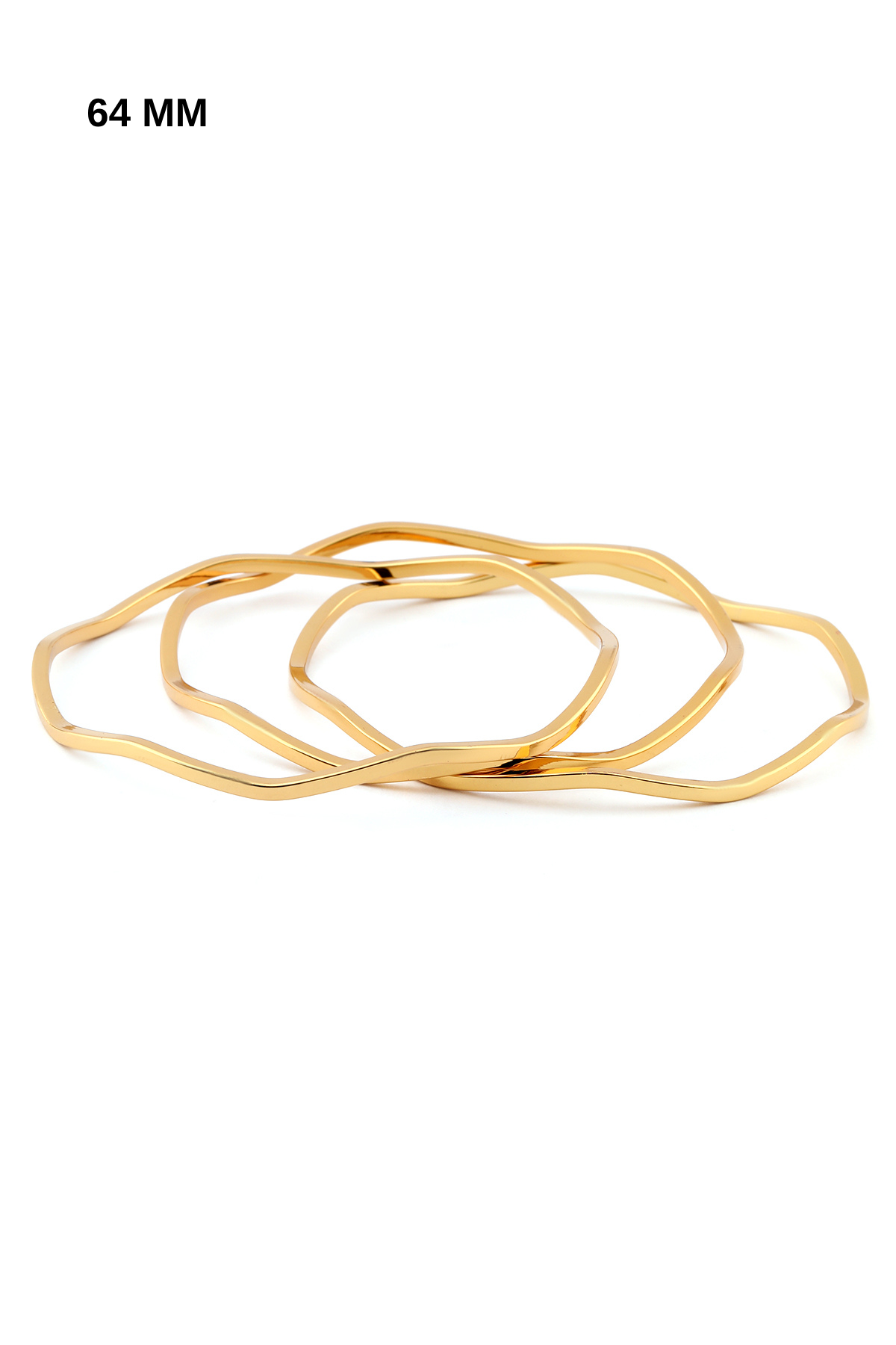 Çelik Üçlü Ajda Bileklik GOLD