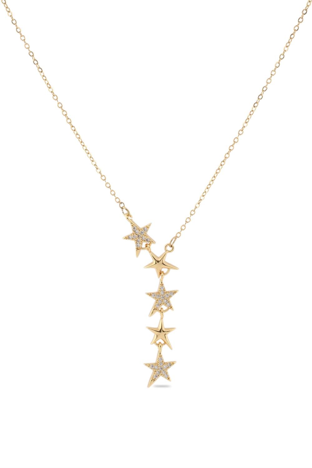 Çelik Y Kolye GOLD 45cm