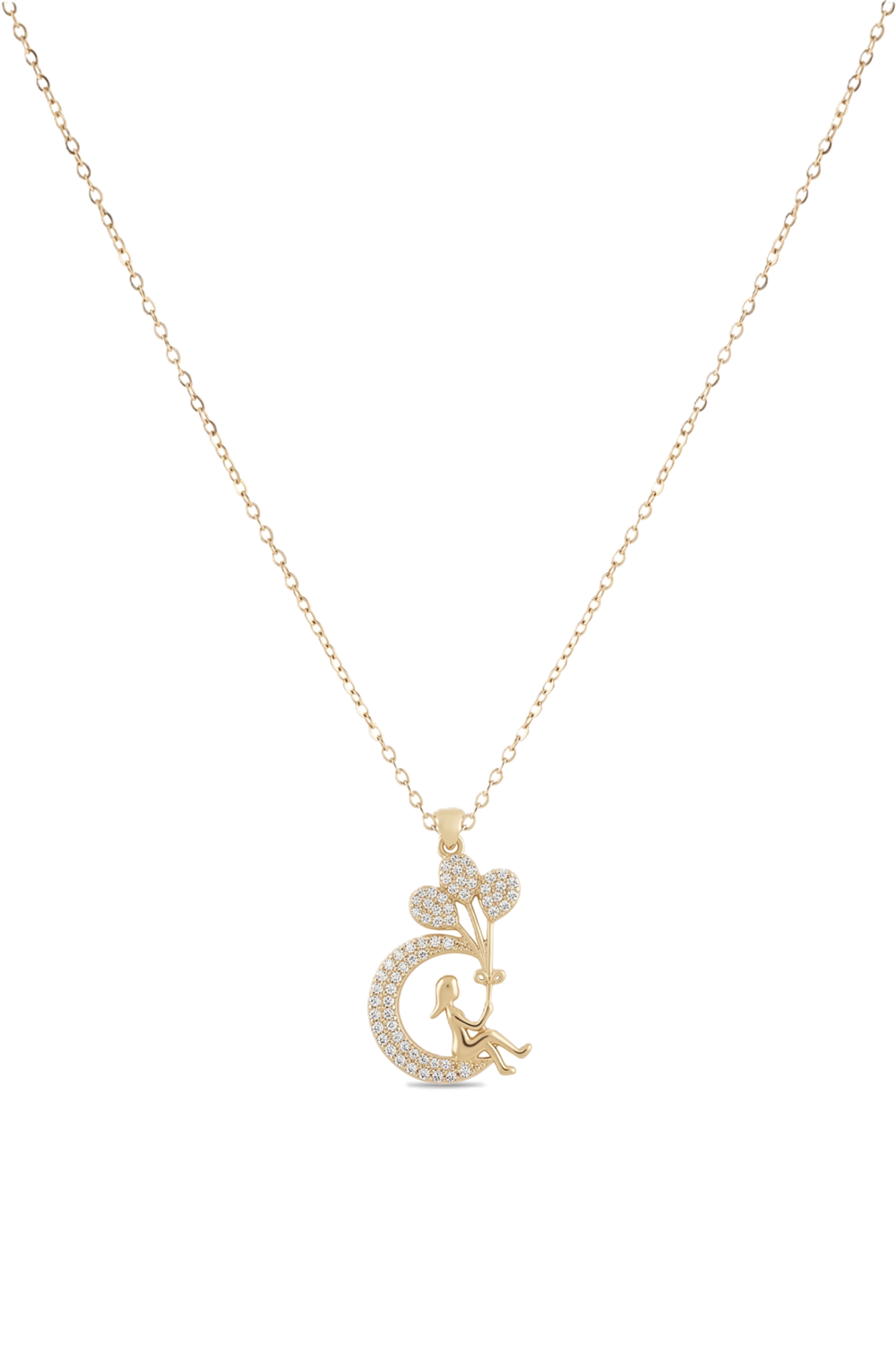 Çelik Y Kolye GOLD 45cm