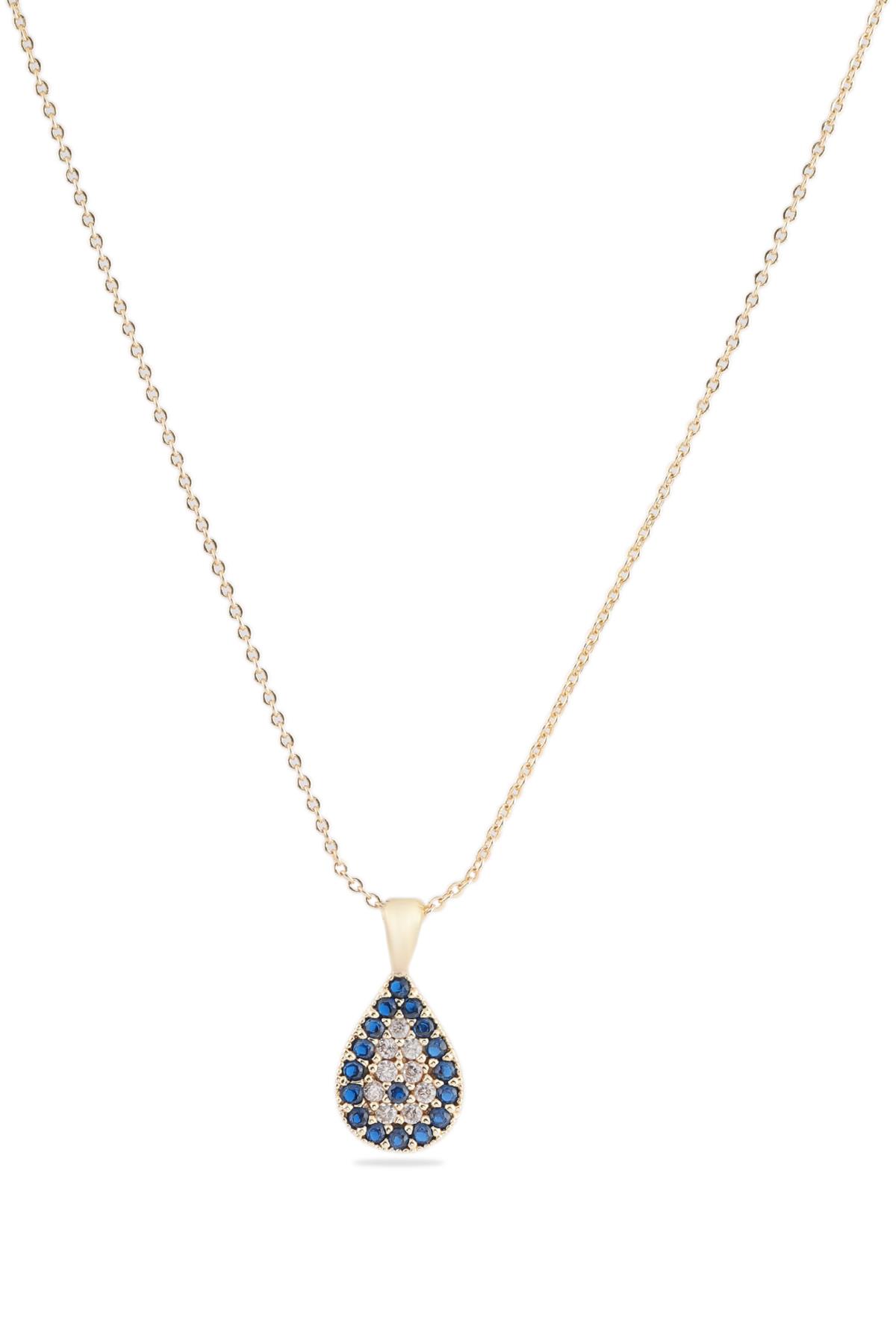 Damla Nazar Gold Zirkon Kolye
