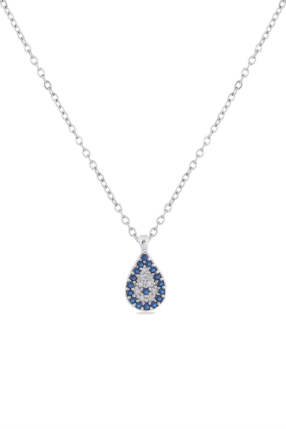 Damla Nazar Silver Zirkon Kolye