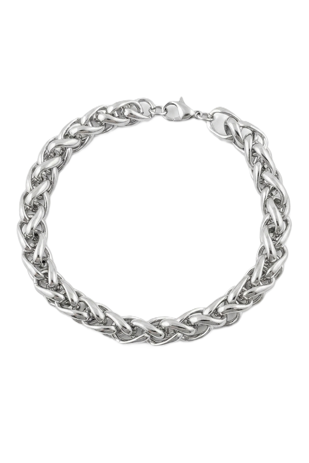 Erkek Çelik Bileklik SILVER 19cm