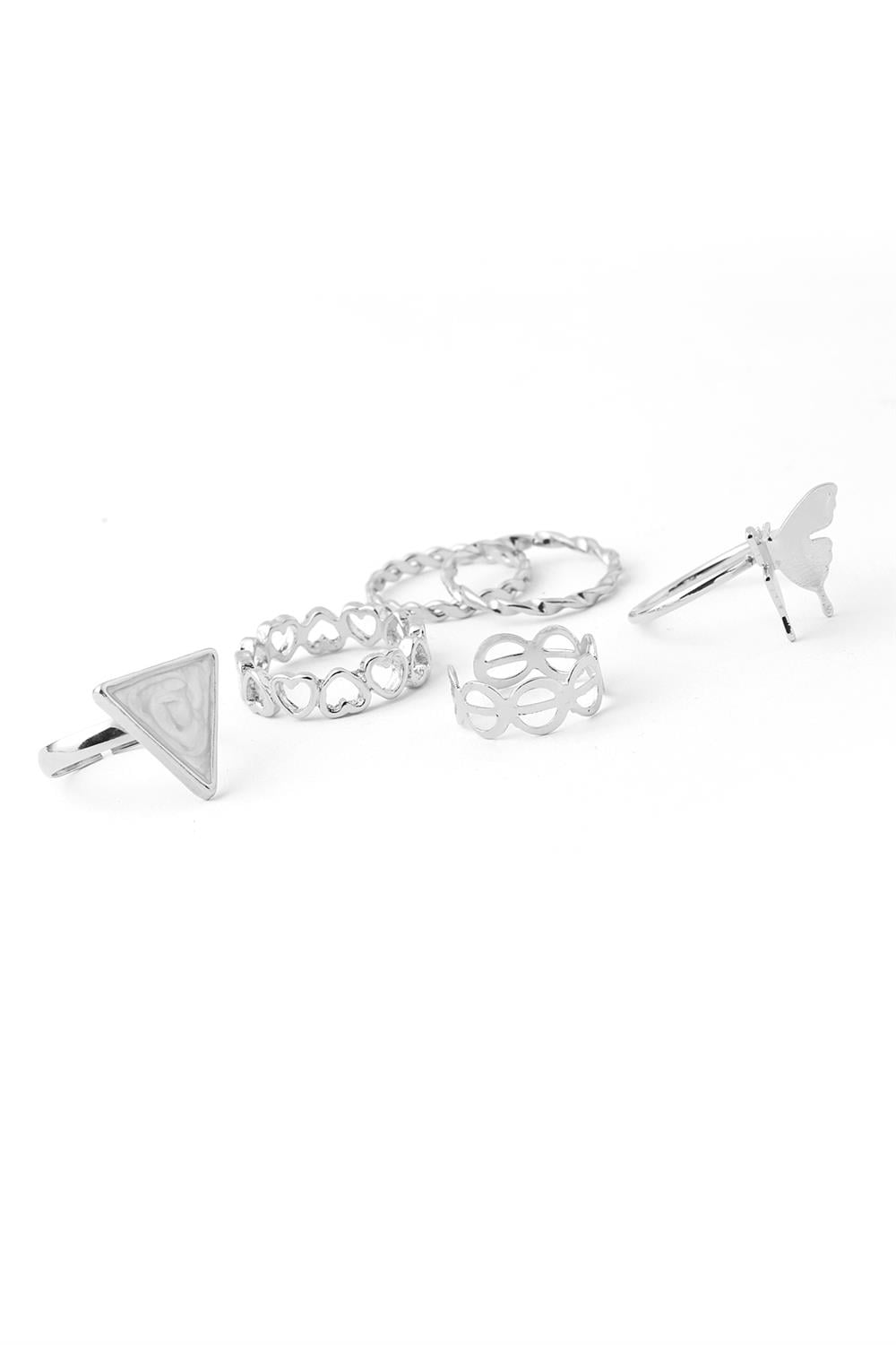 İthal Set Yüzük Silver