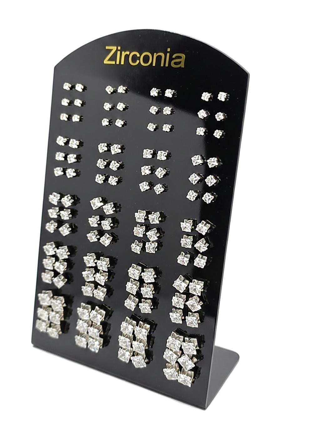 Stand Zirkon Küpe SILVER (60 Çift )