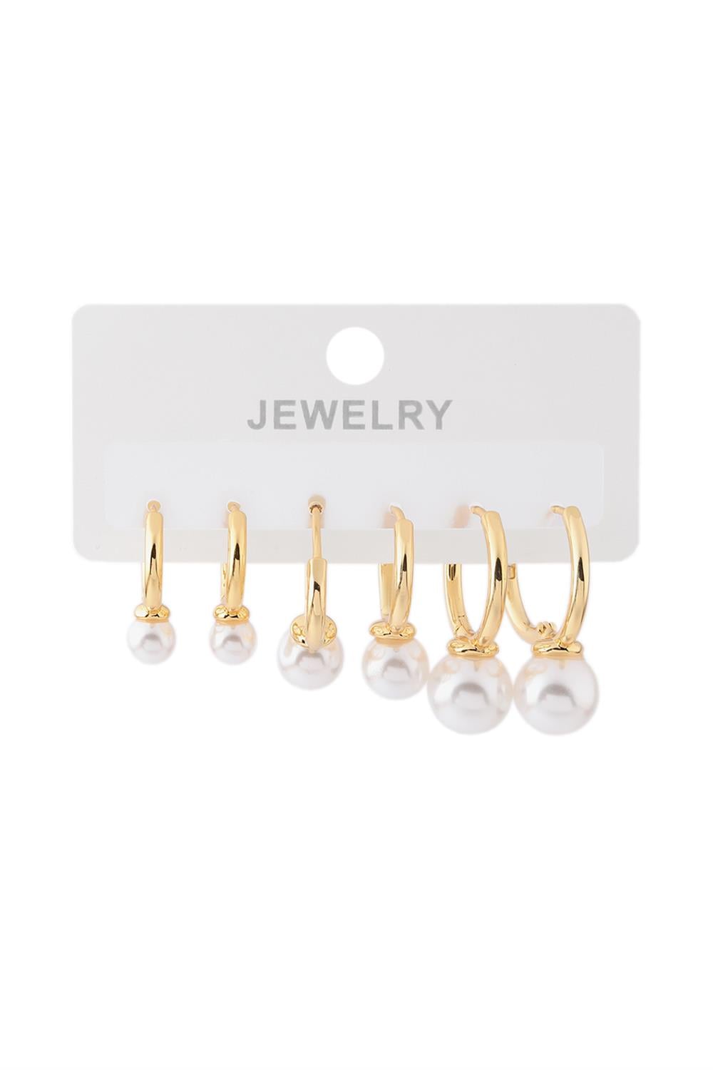 Vip Altılı Set Küpe Gold