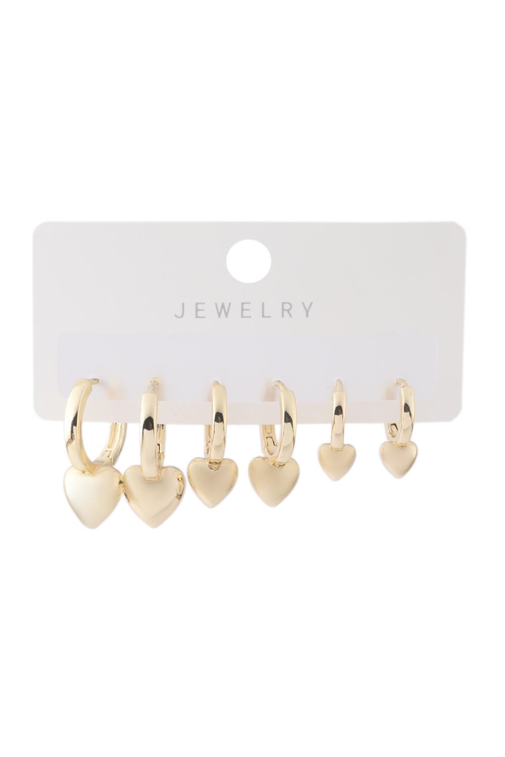 Vip Altılı Set Küpe Gold