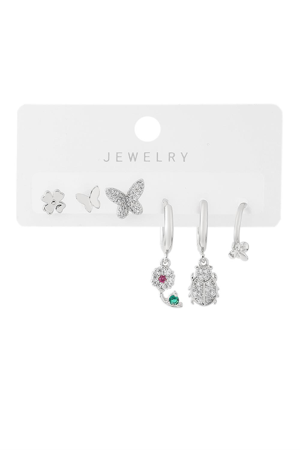 Vip Altılı Set Küpe Silver