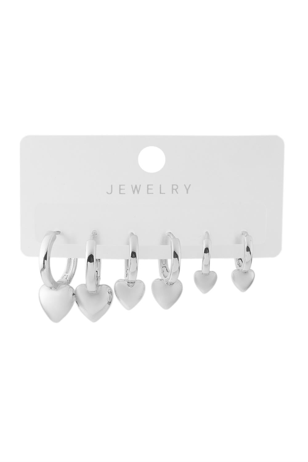 Vip Altılı Set Küpe Silver